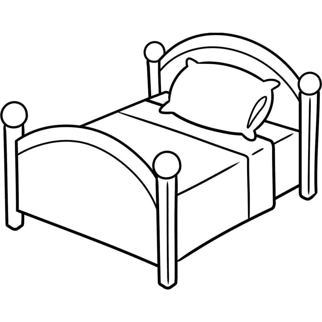 Desenhos de Cama para Imprimir e Colorir