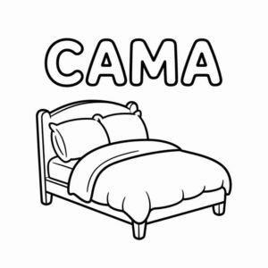 Desenho de Cama Desenho Colorir Imprimir 23