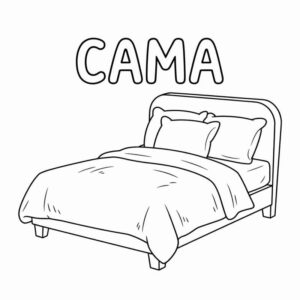 Desenho de Cama Desenho Colorir Imprimir 24