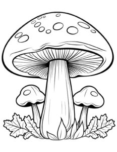 Desenho de Cogumelo Desenho Colorir Imprimir 06