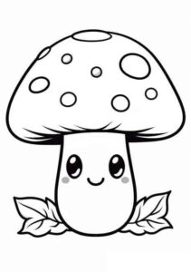 Desenho de Cogumelo Desenho Colorir Imprimir 08