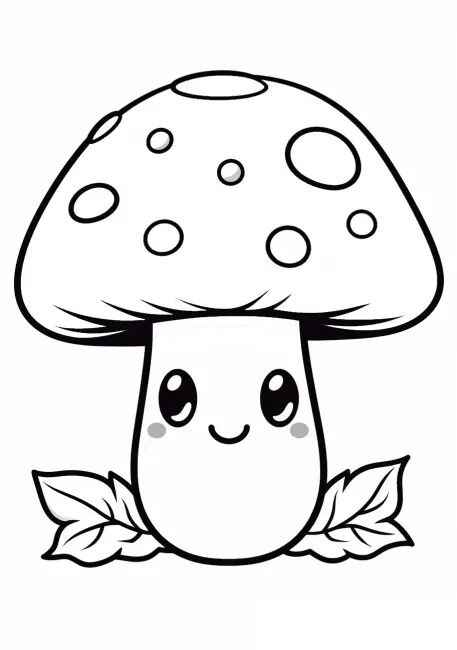 Desenho de Cogumelo Desenho Colorir Imprimir 08