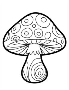 Desenho de Cogumelo Desenho Colorir Imprimir 09