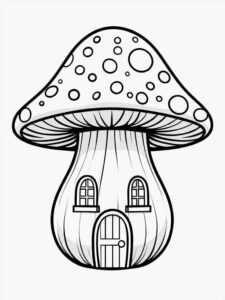 Desenho de Cogumelo Desenho Colorir Imprimir 13