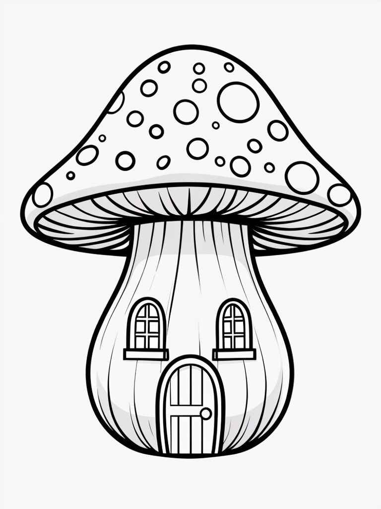 Desenho de Cogumelo Desenho Colorir Imprimir 13