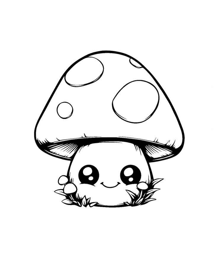 Desenho de Cogumelo Desenho Colorir Imprimir 23