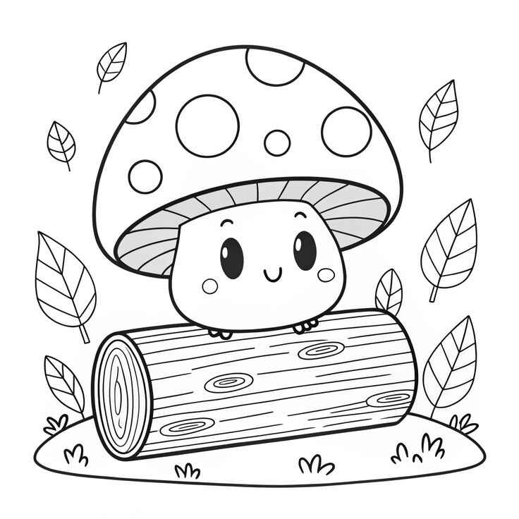 Desenho de Cogumelo Desenho Colorir Imprimir 24