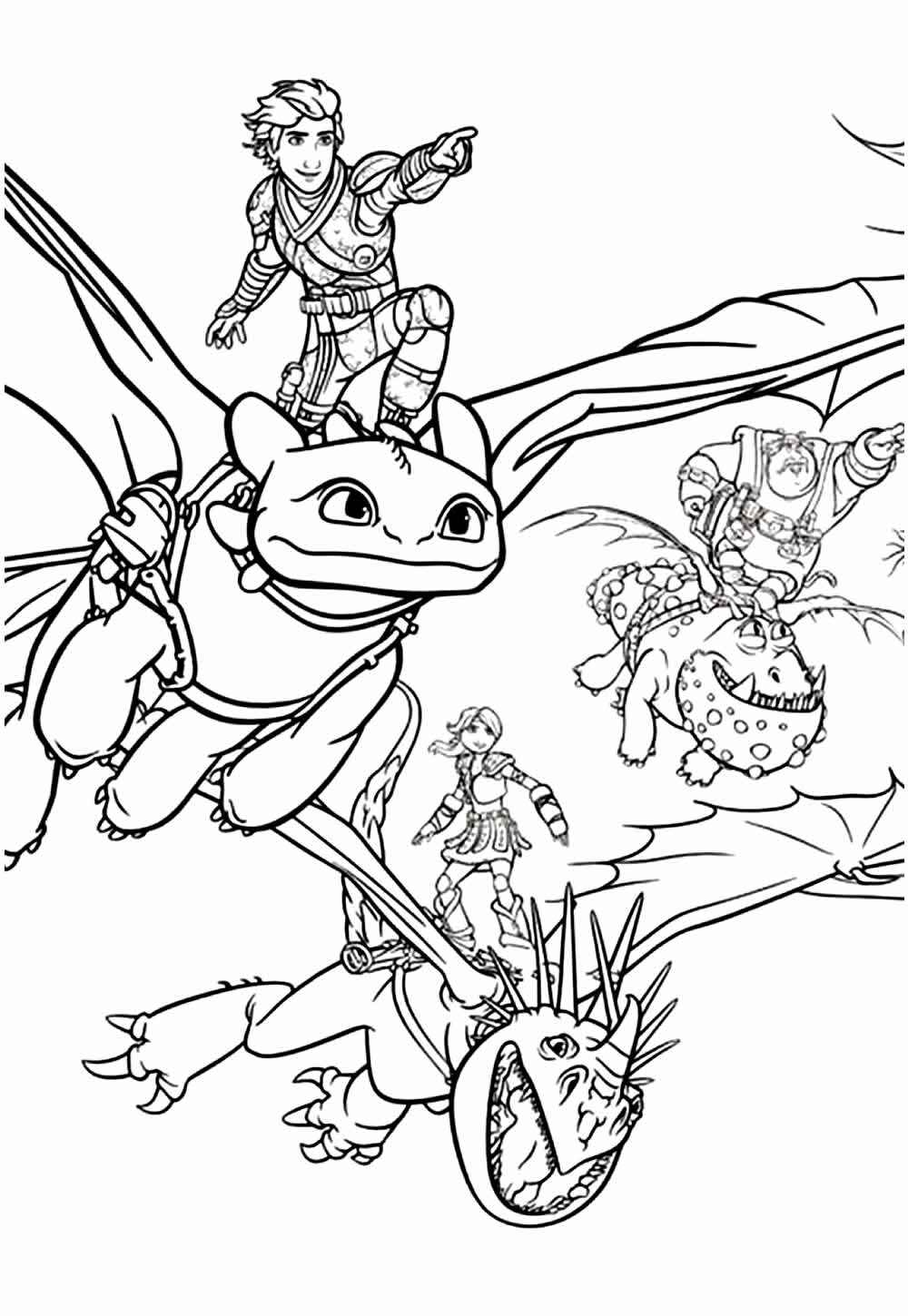 Desenho de Como Treinar O Seu Dragão Desenho Colorir Imprimir 34