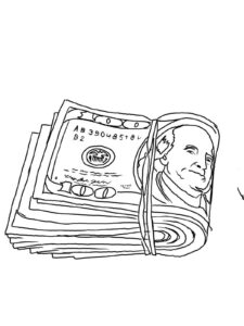 Desenho de Dinheiro Desenho Colorir Imprimir 02