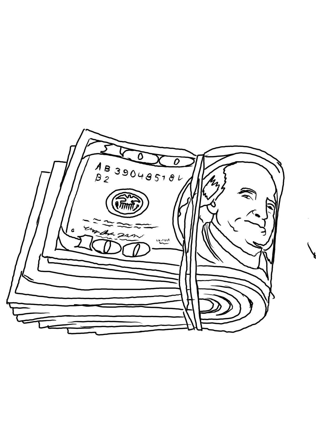 Desenho de Dinheiro Desenho Colorir Imprimir 02