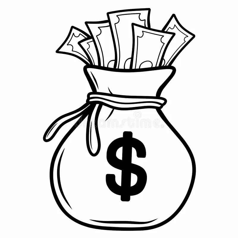 Desenho de Dinheiro Desenho Colorir Imprimir 03