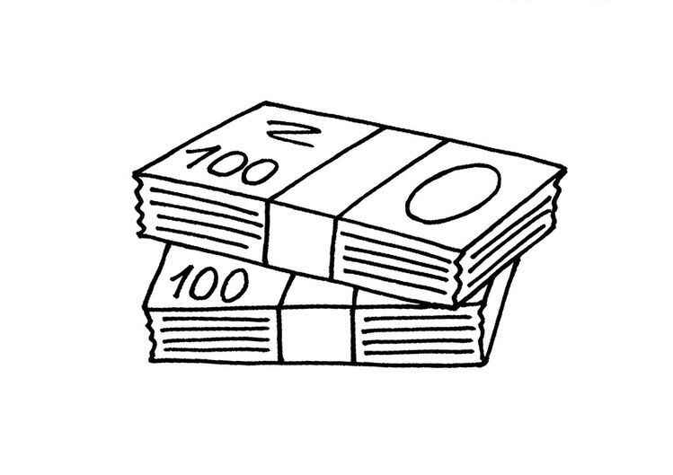 Desenho de Dinheiro Desenho Colorir Imprimir 14