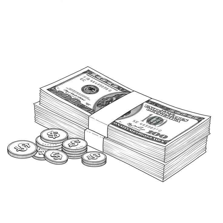 Desenho de Dinheiro Desenho Colorir Imprimir 20