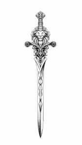 Desenho de Espada Desenho Colorir Imprimir 06