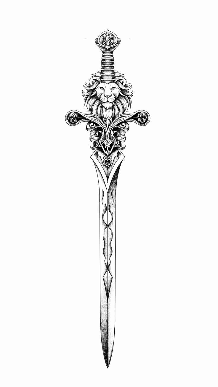 Desenho de Espada Desenho Colorir Imprimir 06