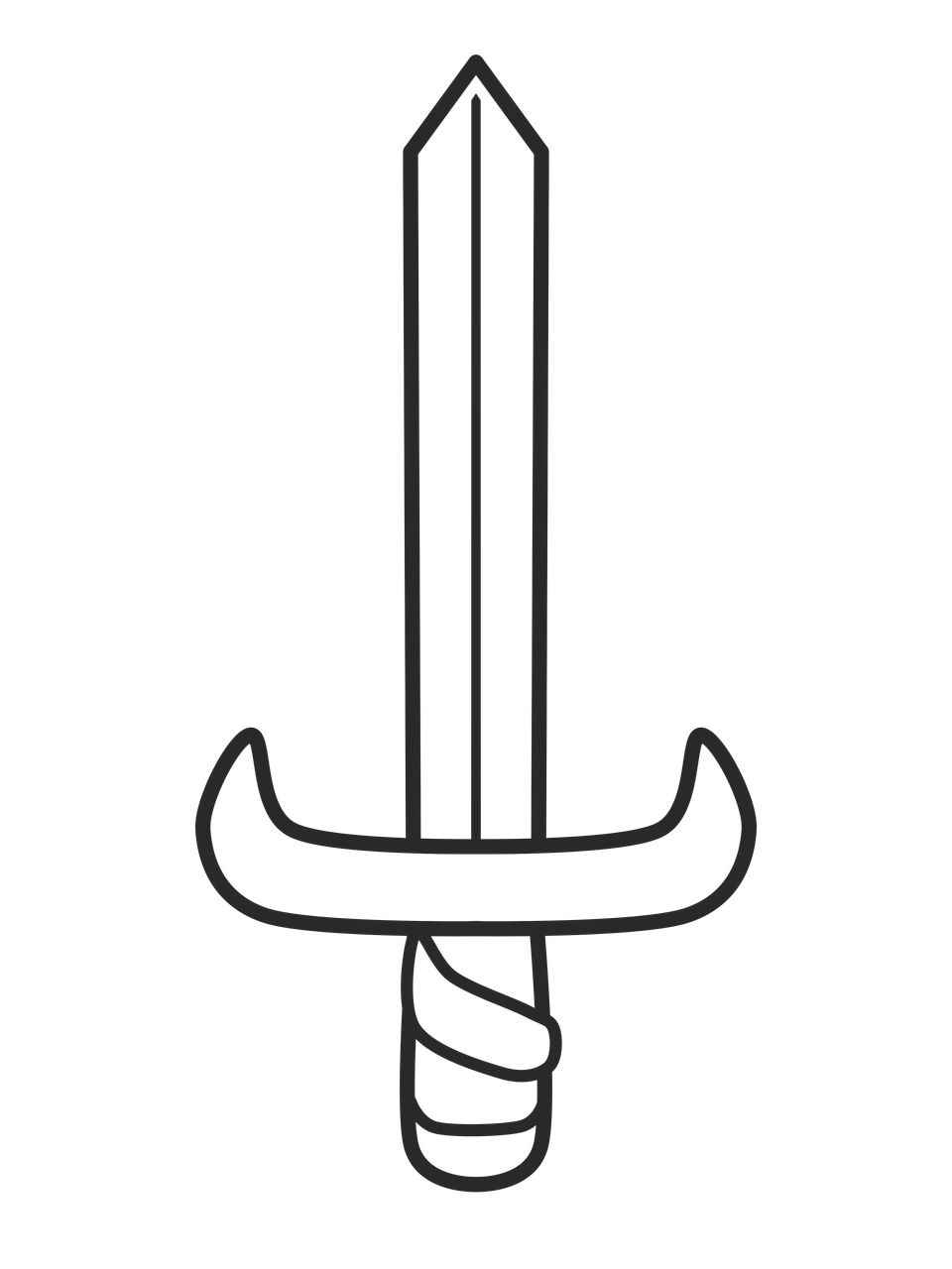 Desenho de Espada Desenho Colorir Imprimir 07