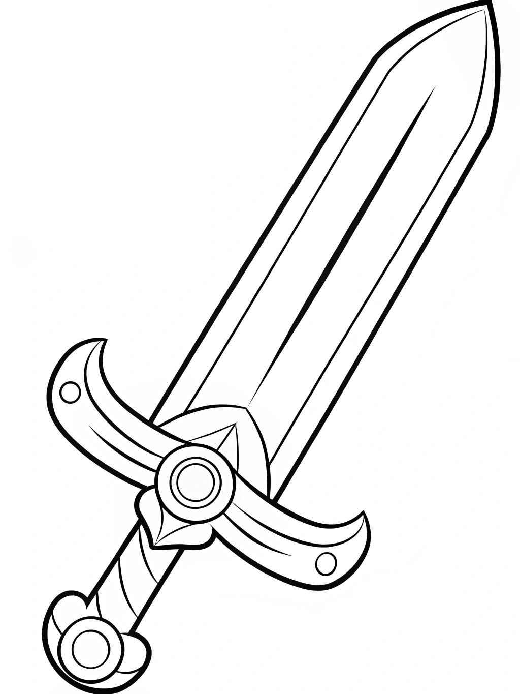 Desenho de Espada Desenho Colorir Imprimir 17