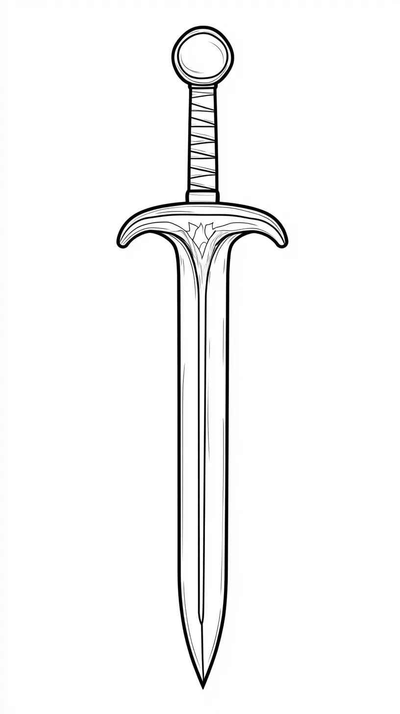 Desenho de Espada Desenho Colorir Imprimir 18