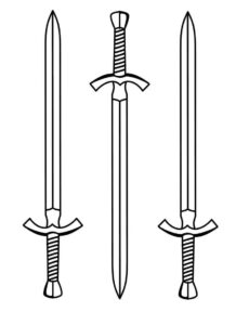Desenho de Espada Desenho Colorir Imprimir 23