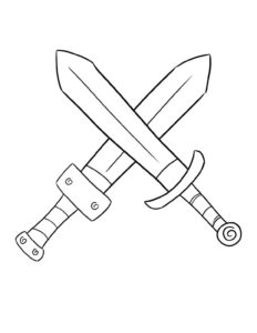 Desenho de Espada Desenho Colorir Imprimir 31