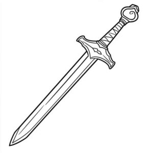 Desenho de Espada Desenho Colorir Imprimir 33