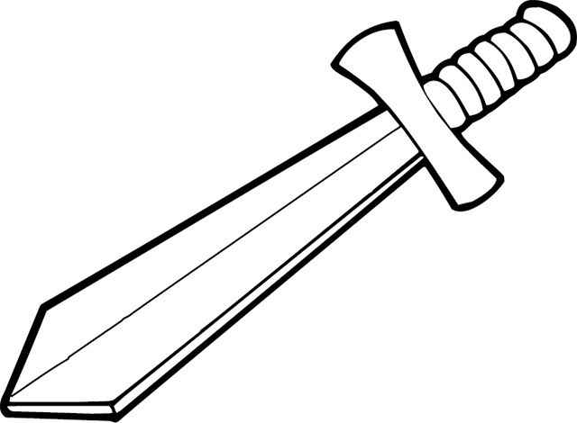 Desenho de Espada Desenho Colorir Imprimir 34