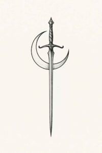 Desenho de Espada Desenho Colorir Imprimir 39