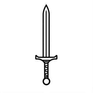 Desenho de Espada Desenho Colorir Imprimir 40