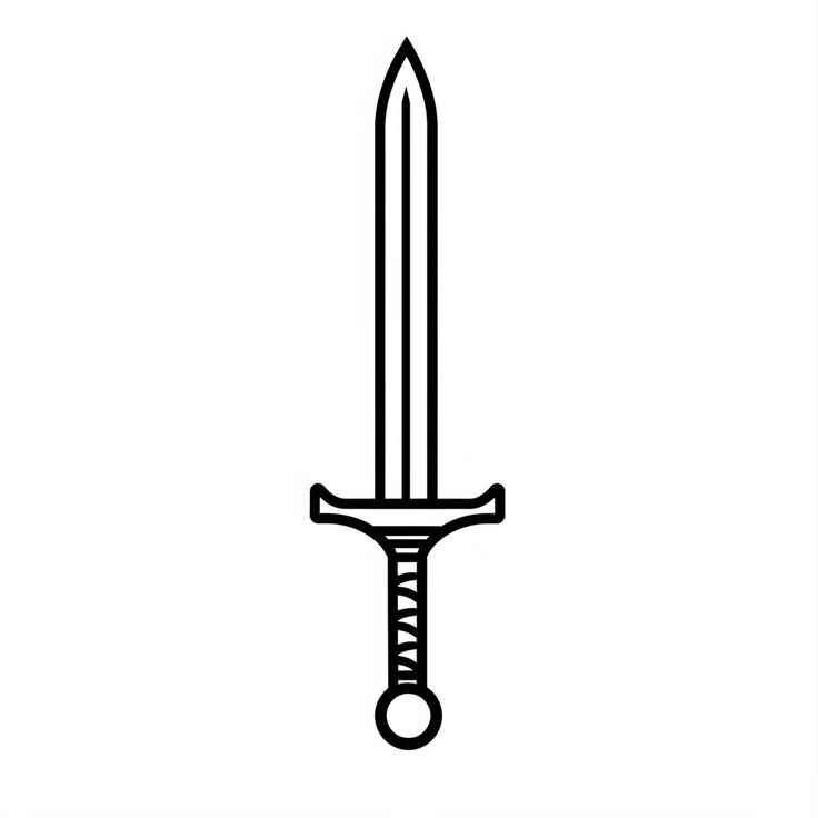 Desenho de Espada Desenho Colorir Imprimir 40