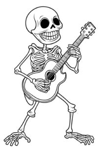 Desenho de Esqueleto Desenho Colorir Imprimir 02