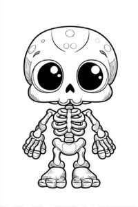 Desenho de Esqueleto Desenho Colorir Imprimir 03