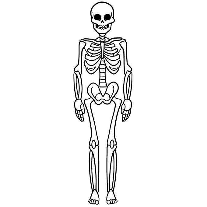 Desenho de Esqueleto Desenho Colorir Imprimir 06