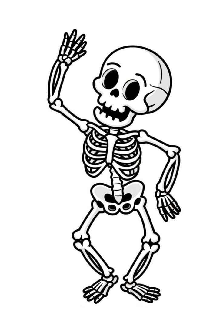 Desenho de Esqueleto Desenho Colorir Imprimir 08