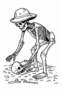 Desenho de Esqueleto Desenho Colorir Imprimir 10