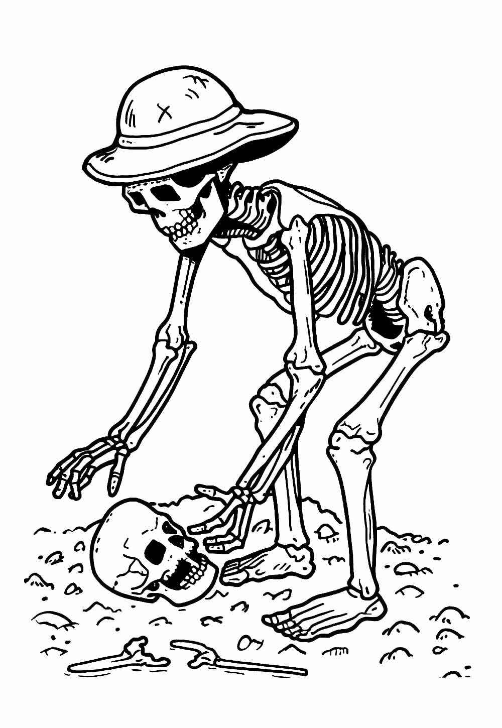 Desenho de Esqueleto Desenho Colorir Imprimir 10