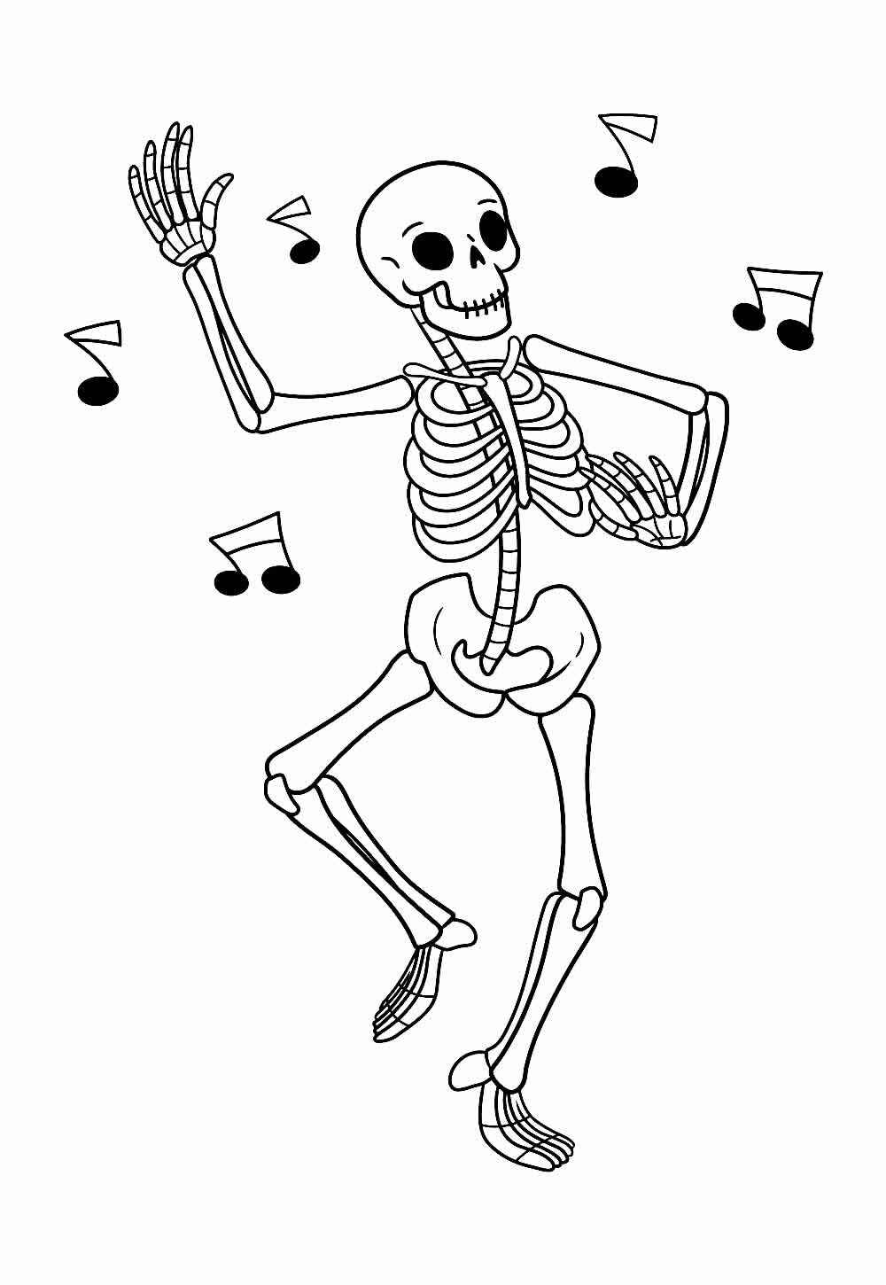 Desenho de Esqueleto Desenho Colorir Imprimir 12