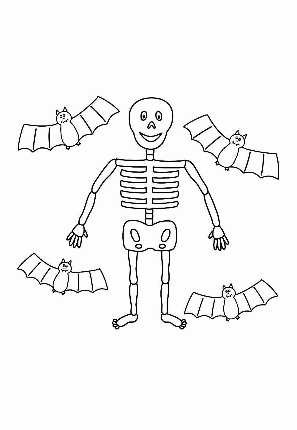 Desenho de Esqueleto Desenho Colorir Imprimir 13