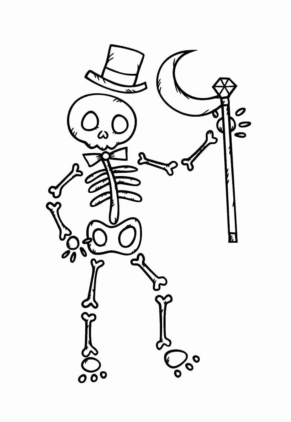 Desenho de Esqueleto Desenho Colorir Imprimir 15