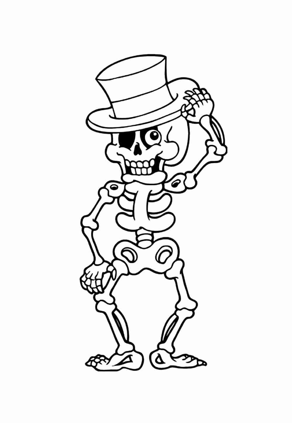 Desenho de Esqueleto Desenho Colorir Imprimir 17