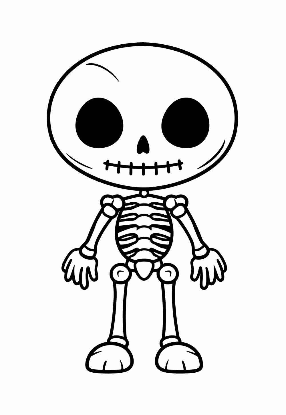 Desenho de Esqueleto Desenho Colorir Imprimir 18