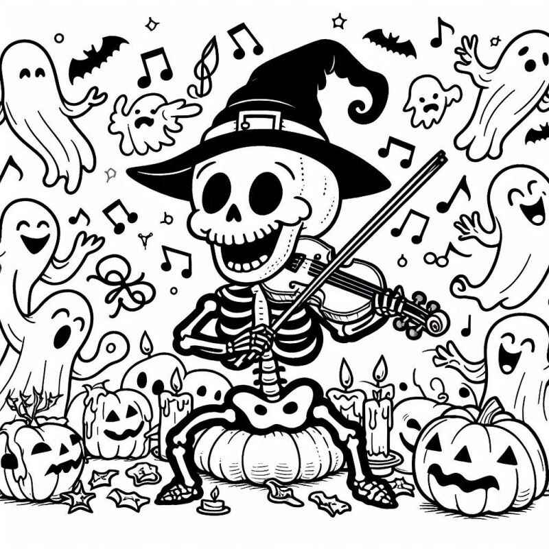 Desenho de Esqueleto Desenho Colorir Imprimir 19