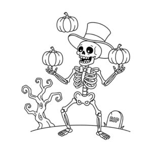 Desenho de Esqueleto Desenho Colorir Imprimir 20