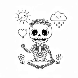 Desenho de Esqueleto Desenho Colorir Imprimir 22