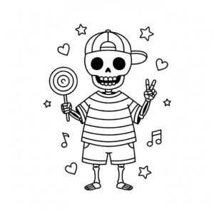 Desenho de Esqueleto Desenho Colorir Imprimir 23