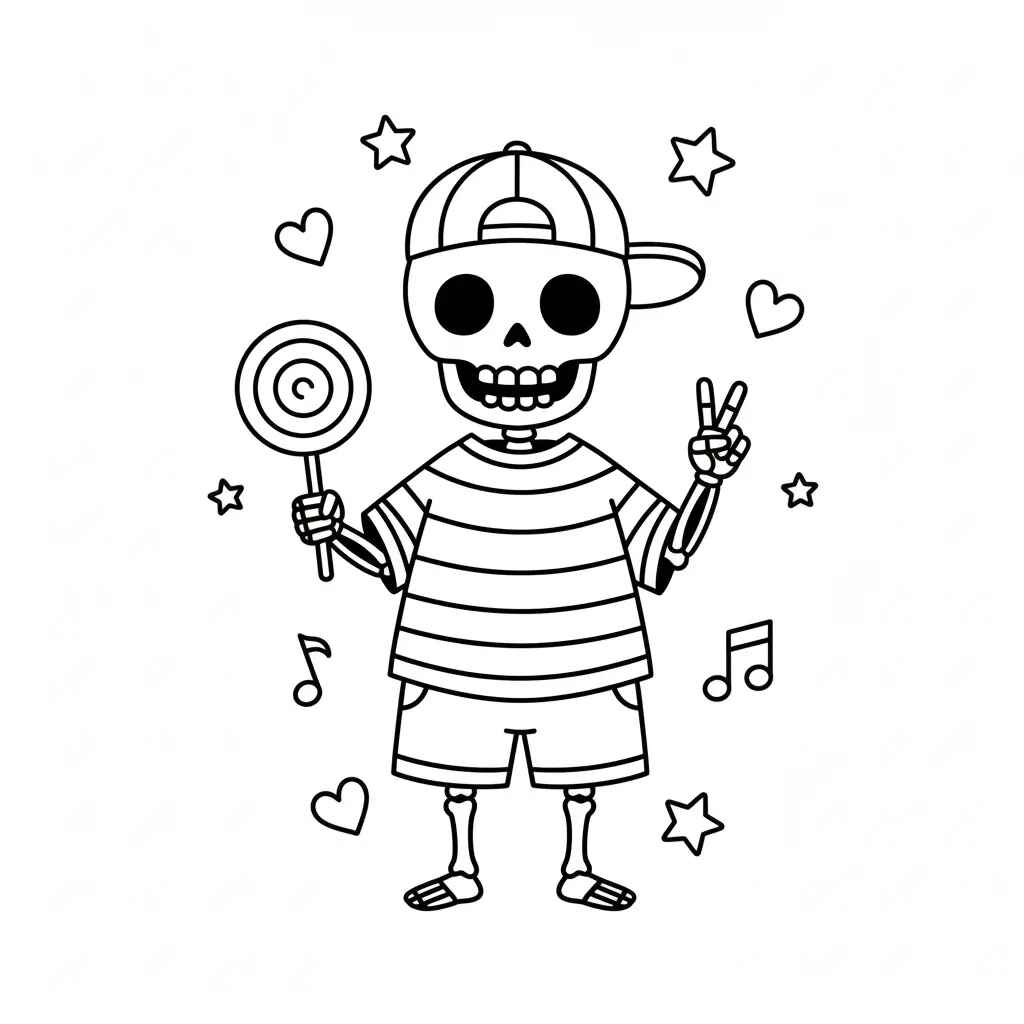 Desenho de Esqueleto Desenho Colorir Imprimir 23