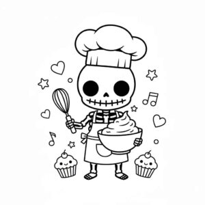 Desenho de Esqueleto Desenho Colorir Imprimir 25