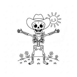 Desenho de Esqueleto Desenho Colorir Imprimir 26