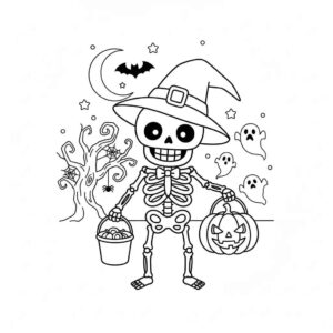 Desenho de Esqueleto Desenho Colorir Imprimir 27