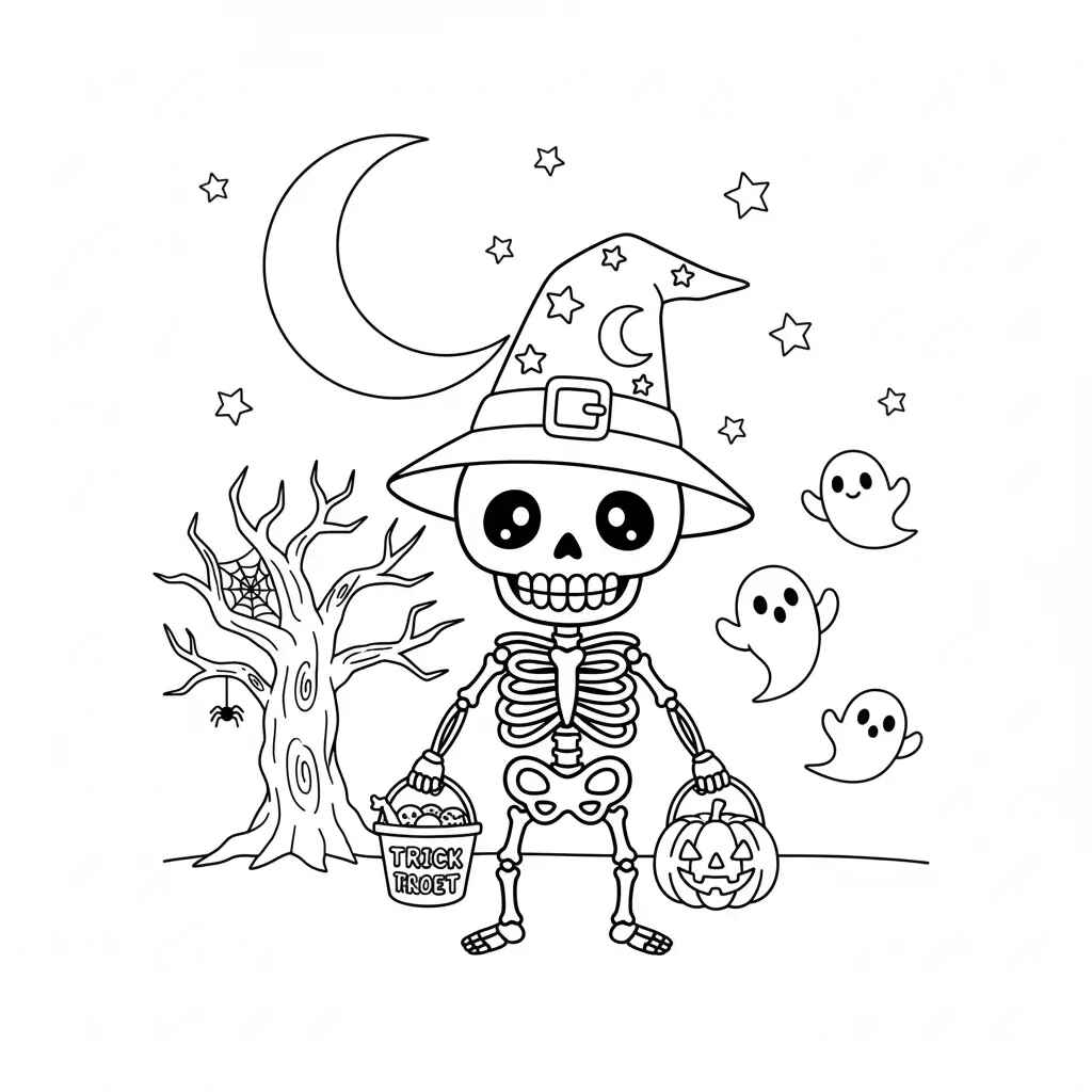 Desenho de Esqueleto Desenho Colorir Imprimir 29