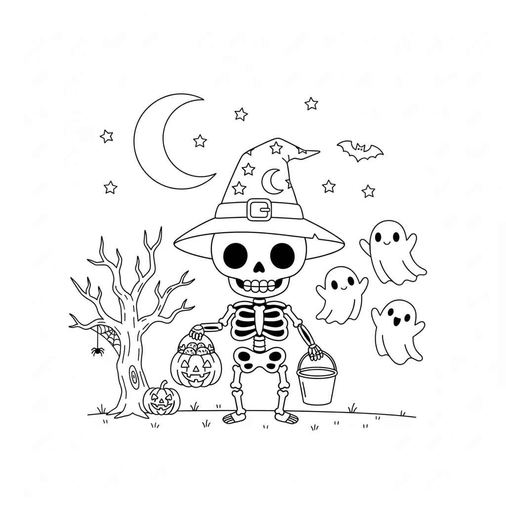 Desenho de Esqueleto Desenho Colorir Imprimir 30